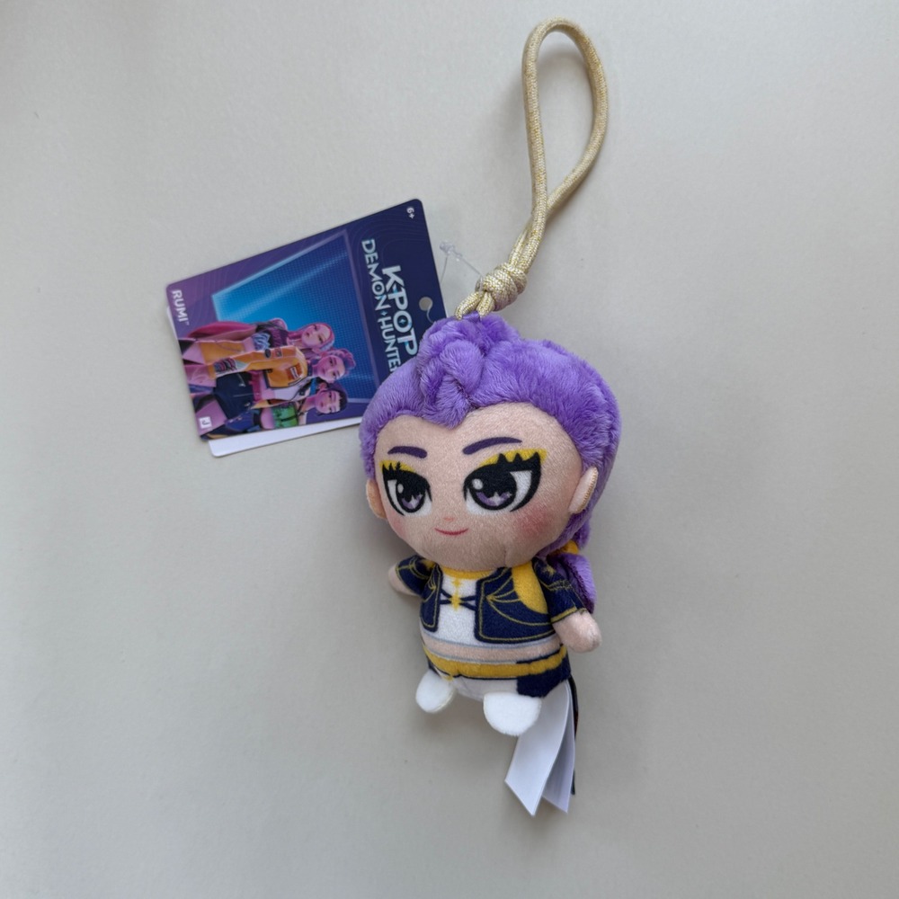 Netflix K-Pop Demon Hunters‎ Rumi Plush Keychain Purple Hair New With Tags